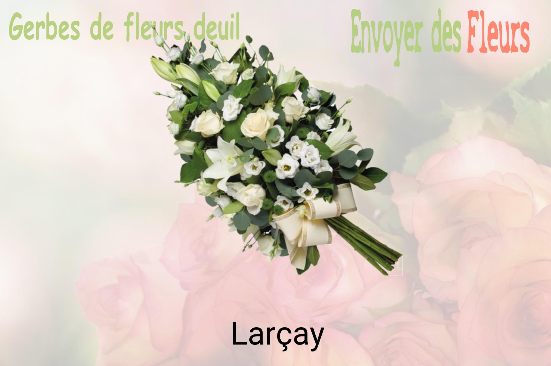 Gerbe de fleurs de deuil livrée à Larçay